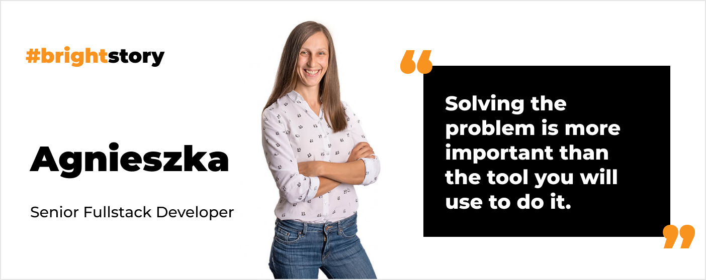 Agnieszka's quote on solving problems