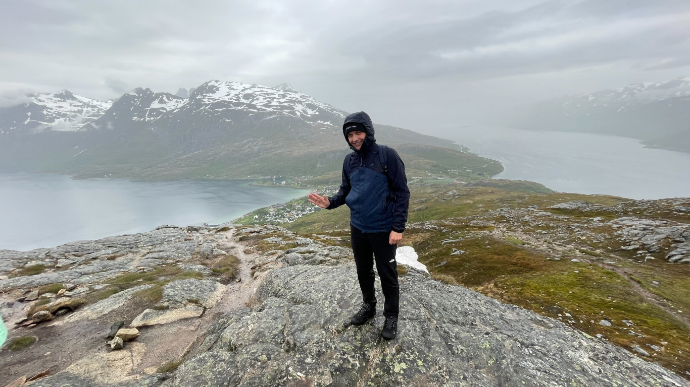 Hiking in Northern Norway (nearby Tromso). Hiking in Northern Norway (nearby Tromso).