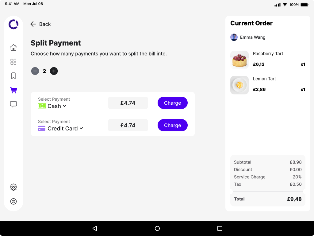 Split payment design