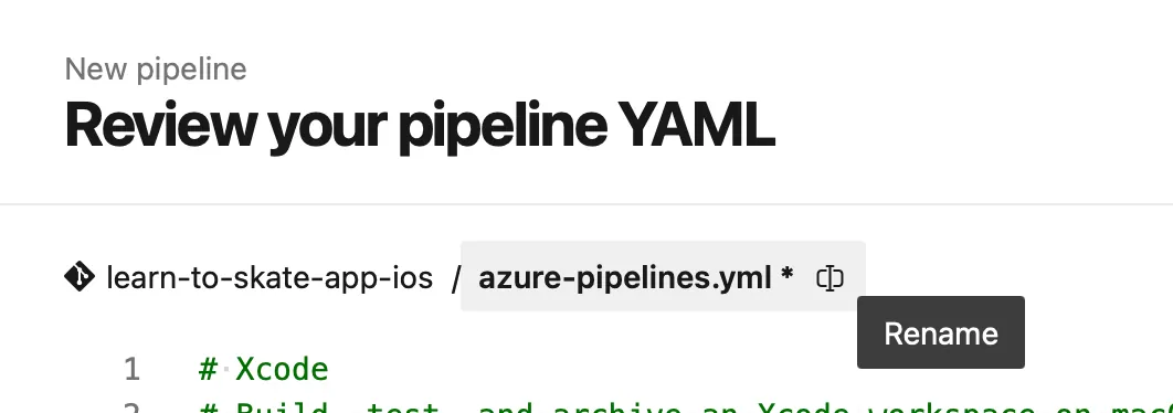 Rename pipeline