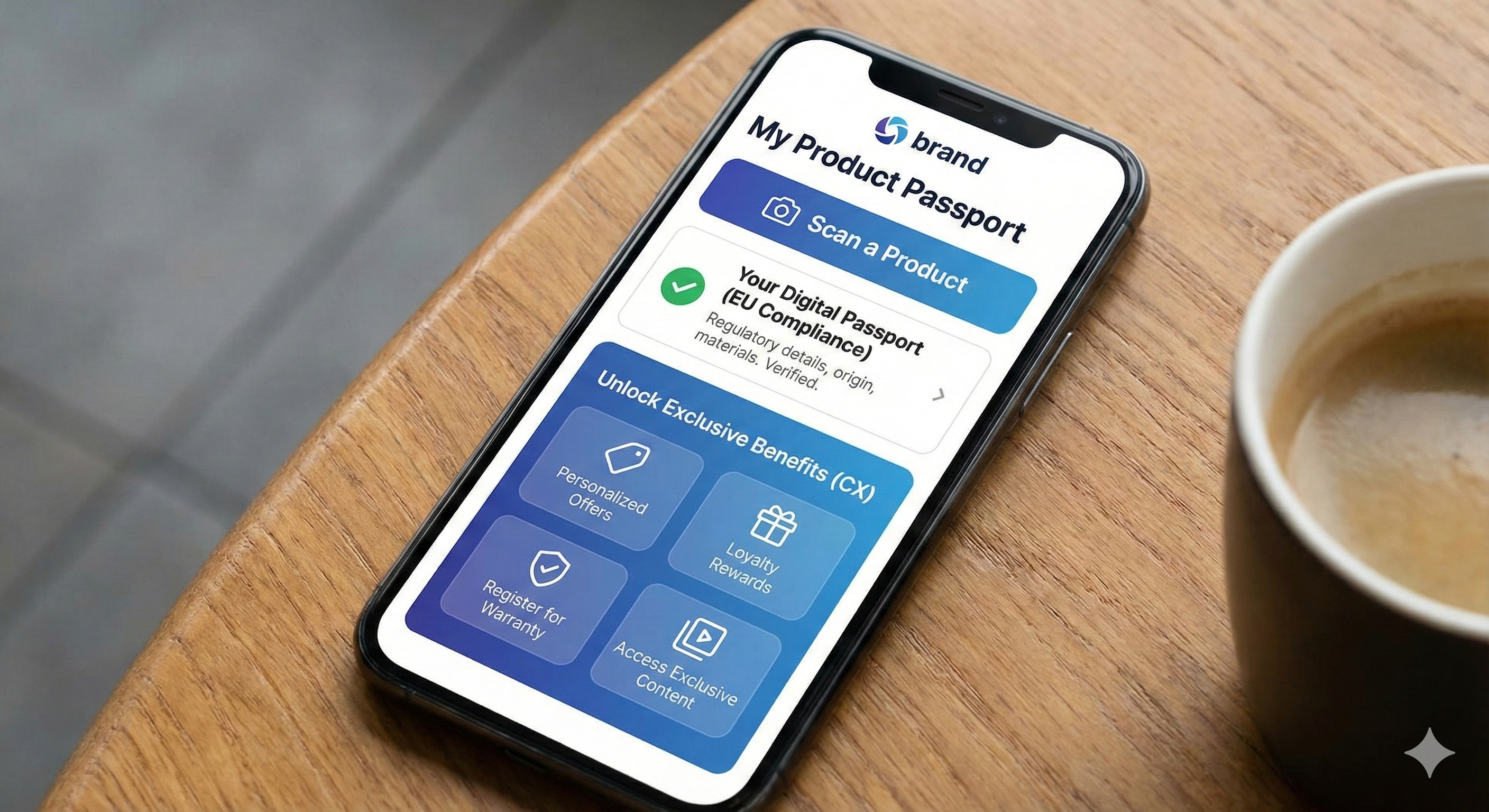 Digital Product Passport - mockup example. Digital Product Passport - mockup example.