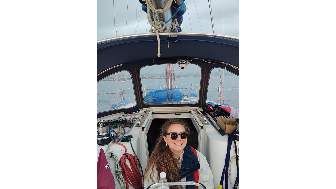 Kasia at the Bright Inventions sailing team retreat.