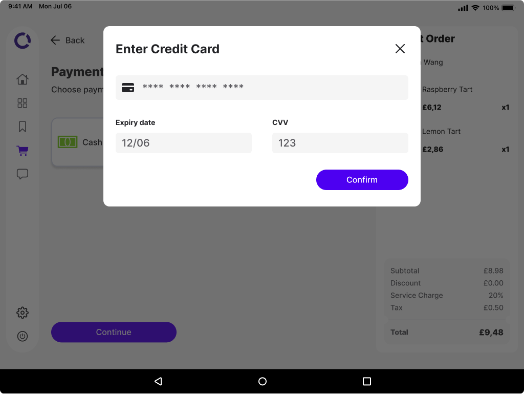 Keep forms simple - POS design