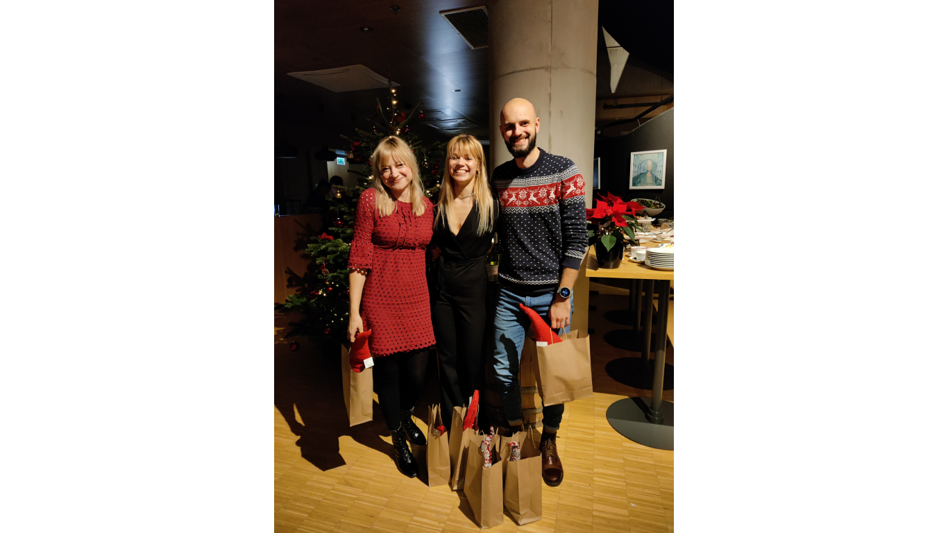 At Christmas party At Christmas party