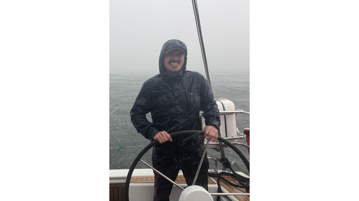 Rainy sailing team retreat.