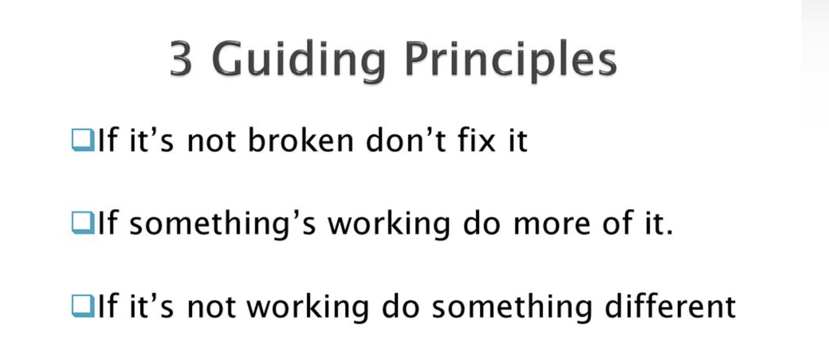 guiding principles in solution oriented approach 