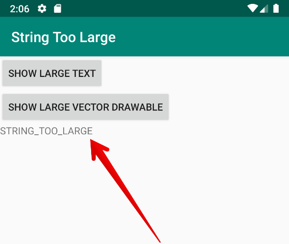 String too large in TextView