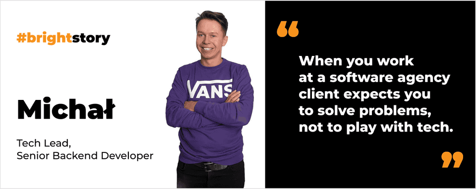 Michał's quote on clients