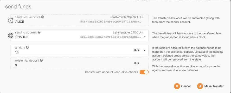 cryptocurrency in substrate