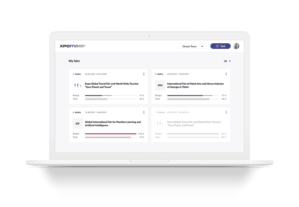 A trade fair planning software