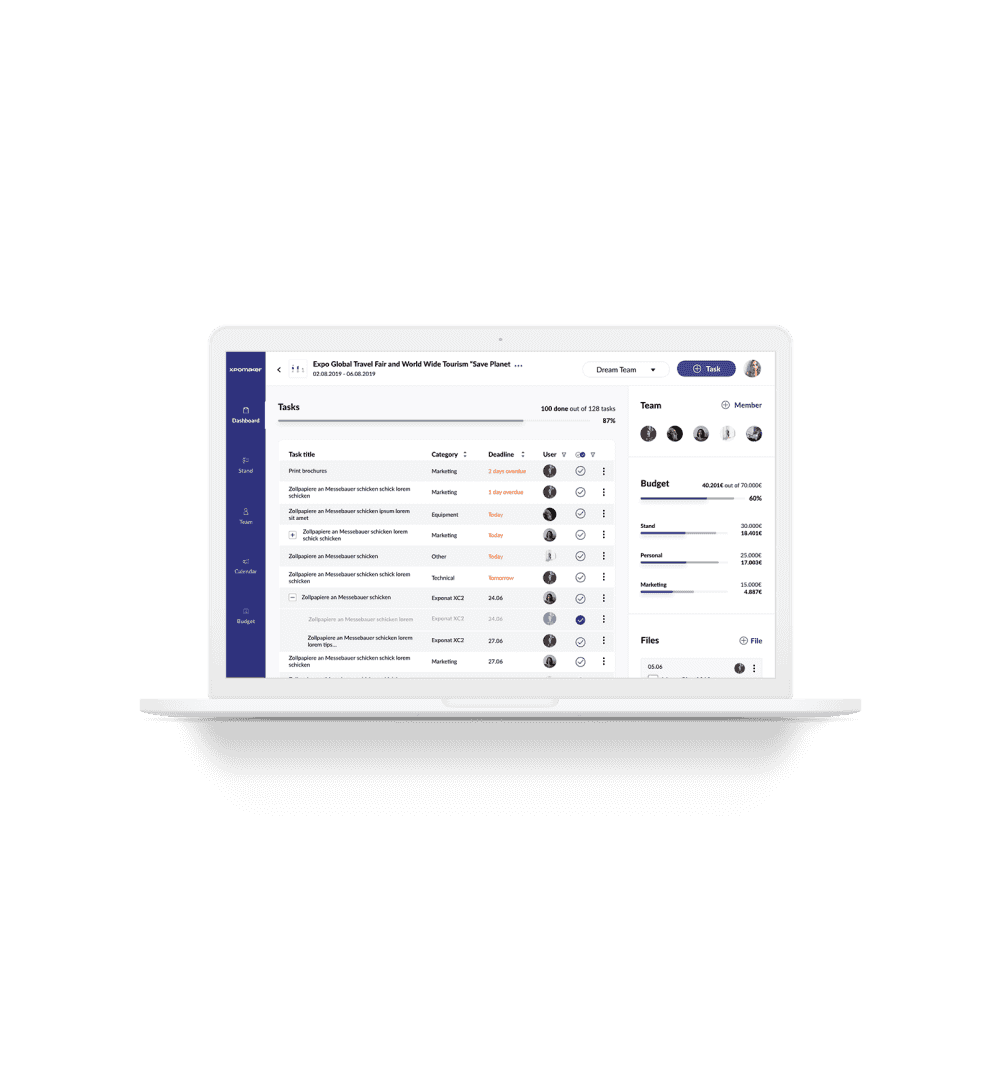 Improving User Experience for xpomaker – Trade Fairs Management Software