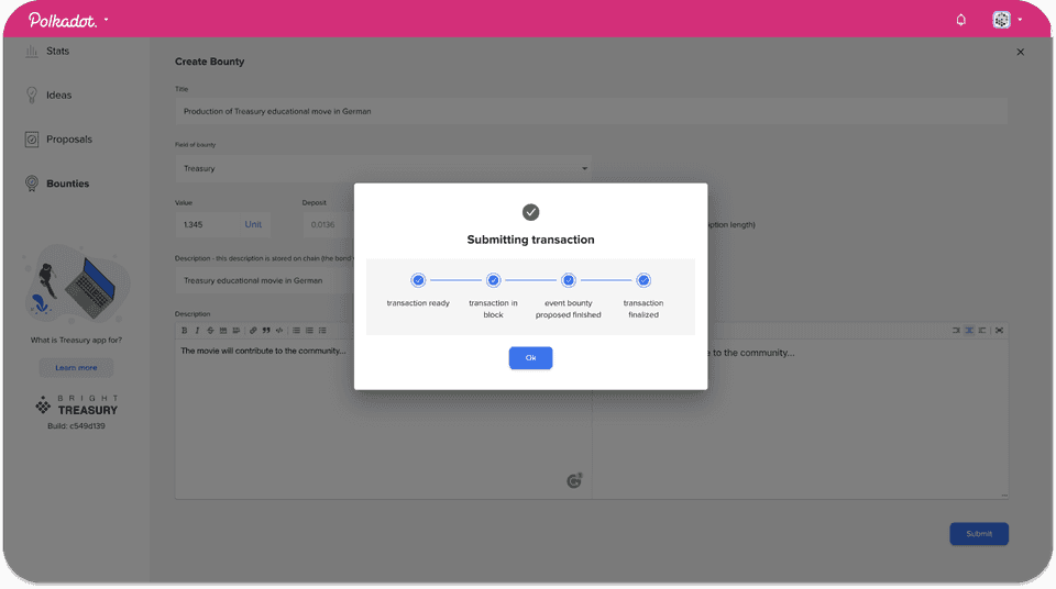 submitting transaction bounty